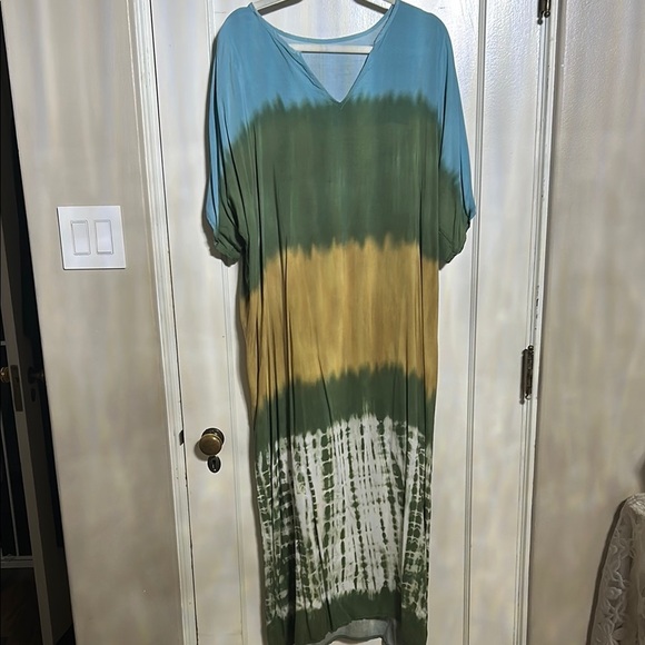 Multicolor Tie-Dye Maxi Dress - Picture 1 of 4